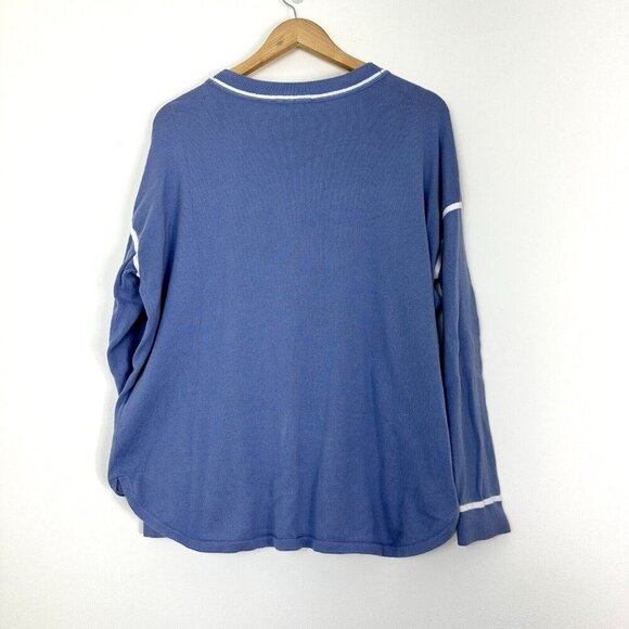 Tommy Hilfiger Womens Lightweight Pullover Sweater Medium Blue Round Hem - Picture 6 of 9